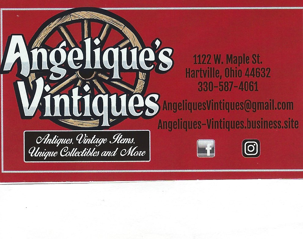 Angeliquess Vintiques business card