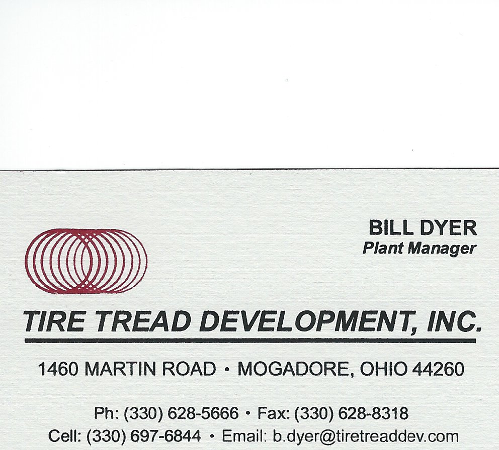 Bill Dyer Tire Tread Development