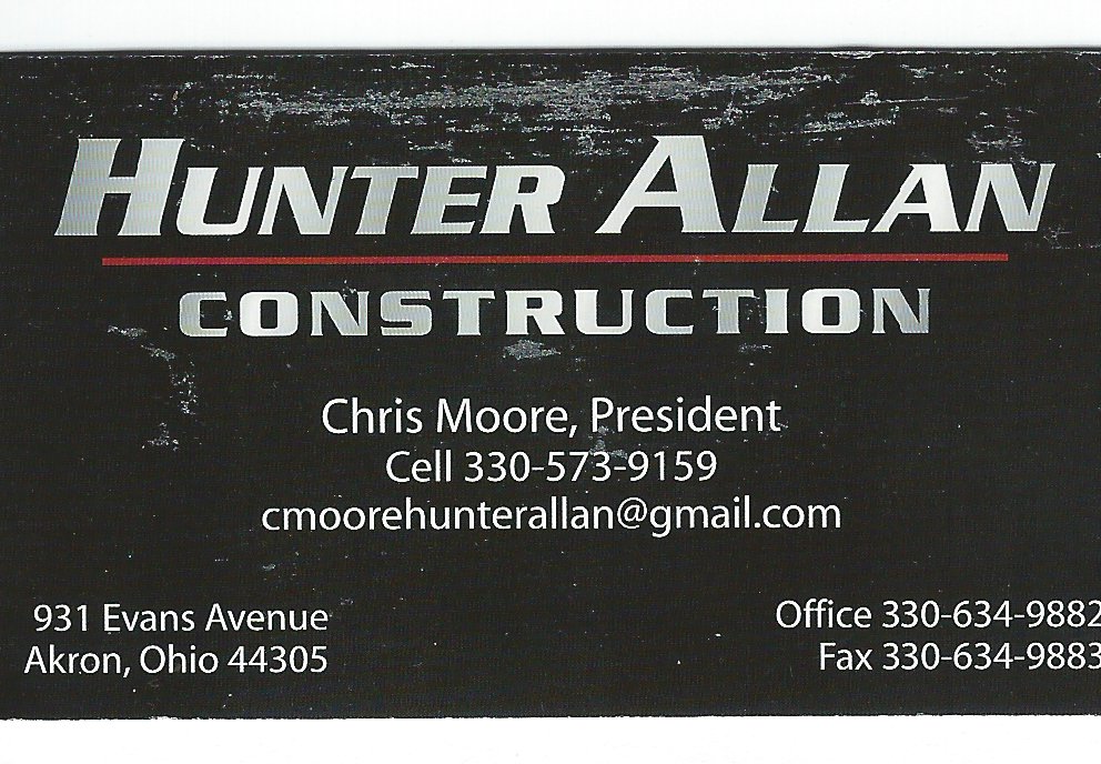 Chris Moore Hunter Allan Const Co