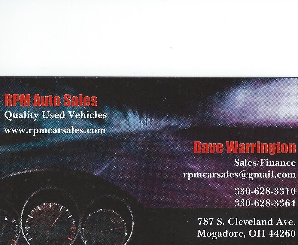 Dave Warrington RPM Auto Sales