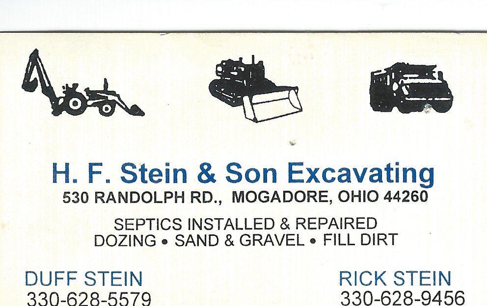 Duff Stein excavator