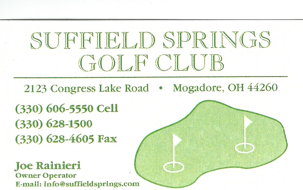 Joe Rainieri Suffield Springs Golf Club